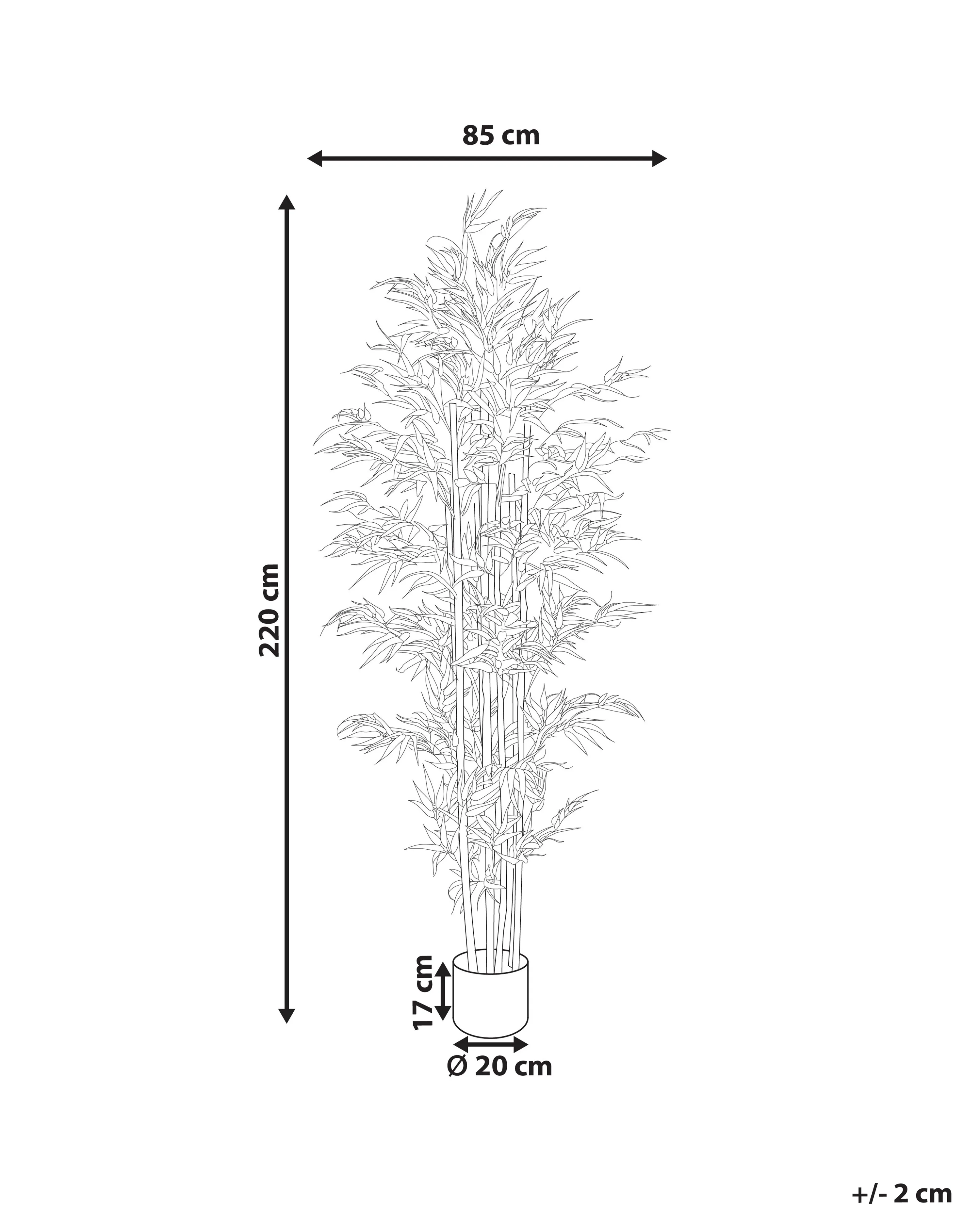 Kunstplant BAMBOO 220 cm Groen