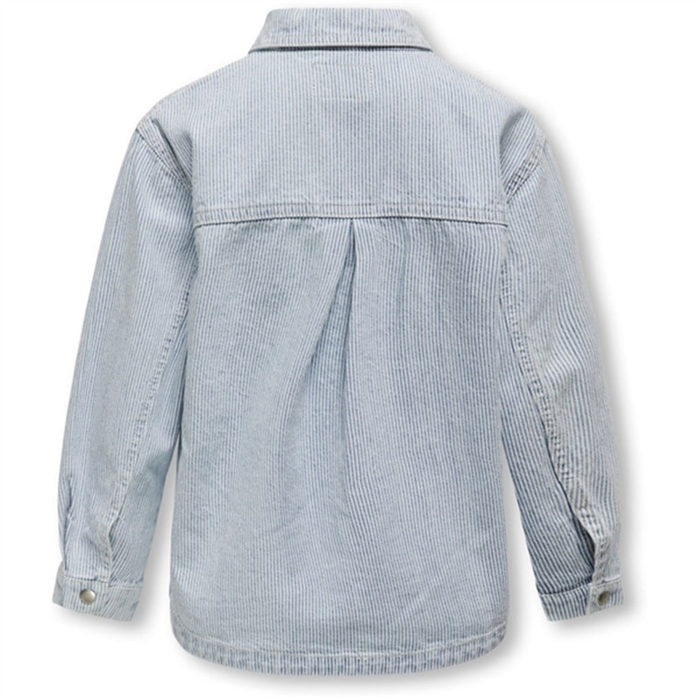 Køb Kids ONLY Light Blue Denim Gina Stripe Jakke