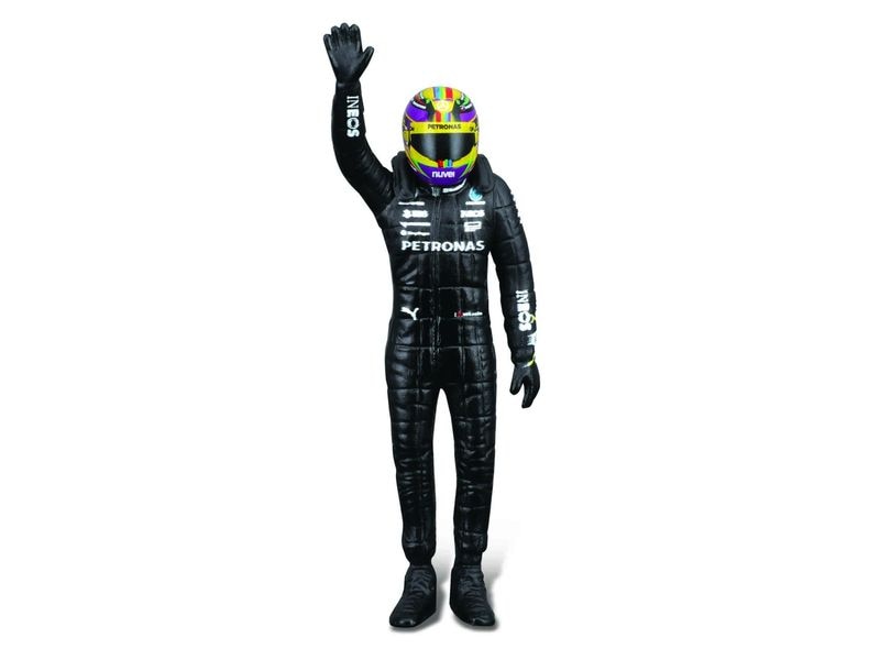BBurago Mercedes-AMG F1 W14 E Perf. 2023 mit Figur 1:24 Sammlermodell im Massstab 1:24