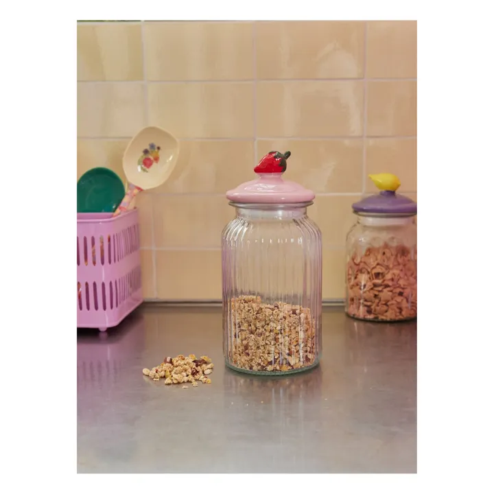 Rice Bocal en verre Fraise | Rose