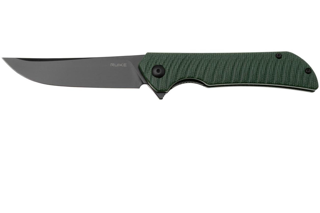 Ruike P122-MG PVD 14C28N, Green Micarta, zakmes