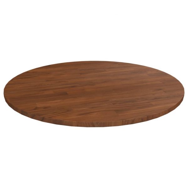 Tampo Mesa Redondo Ø70x1,5 cm Carvalho Tratado Castanho-escuro - 342969