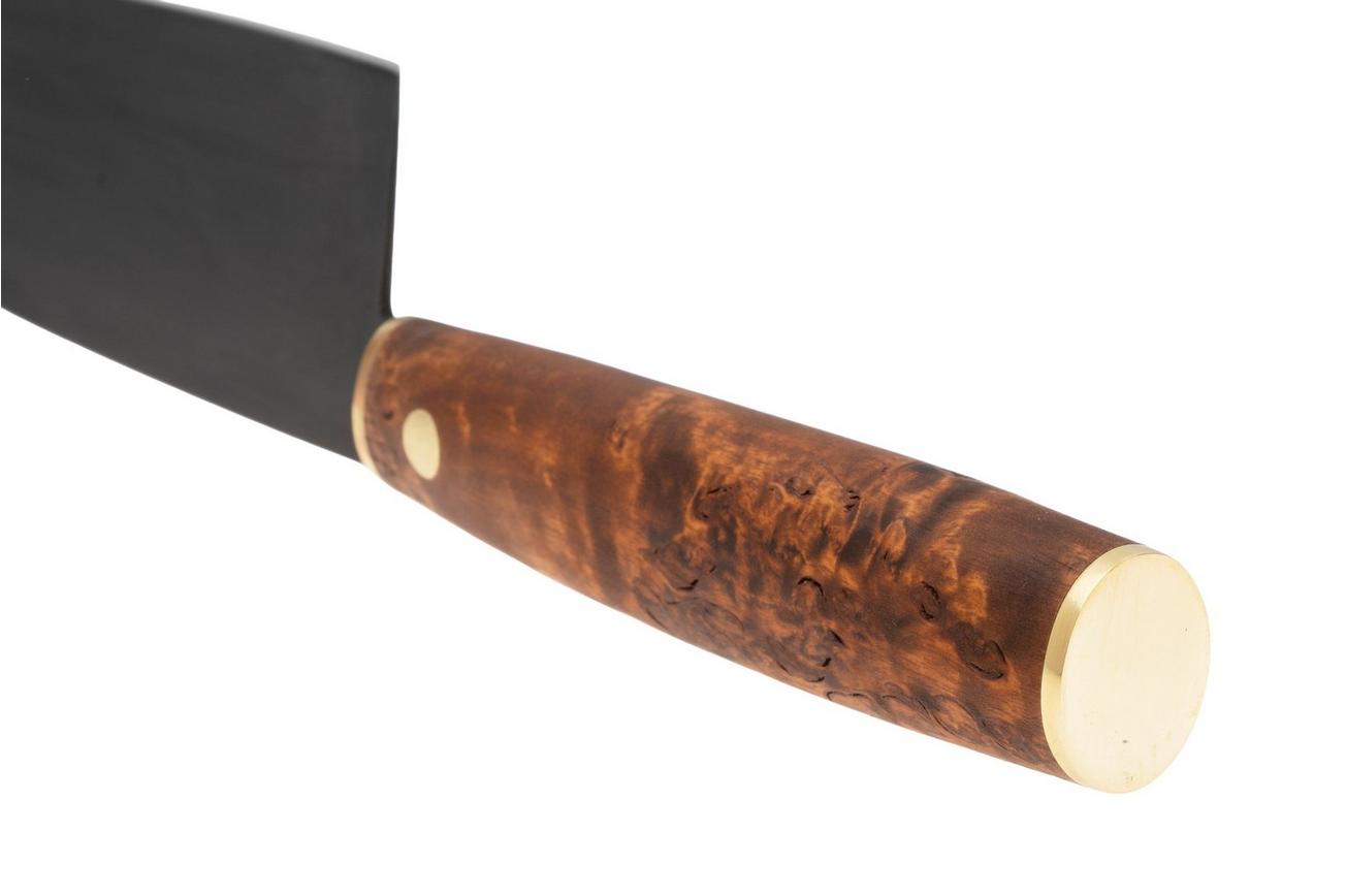 Roselli Santoku Knife R760D Carbon Steel, Stained Curly Birch, santoku, 16 cm