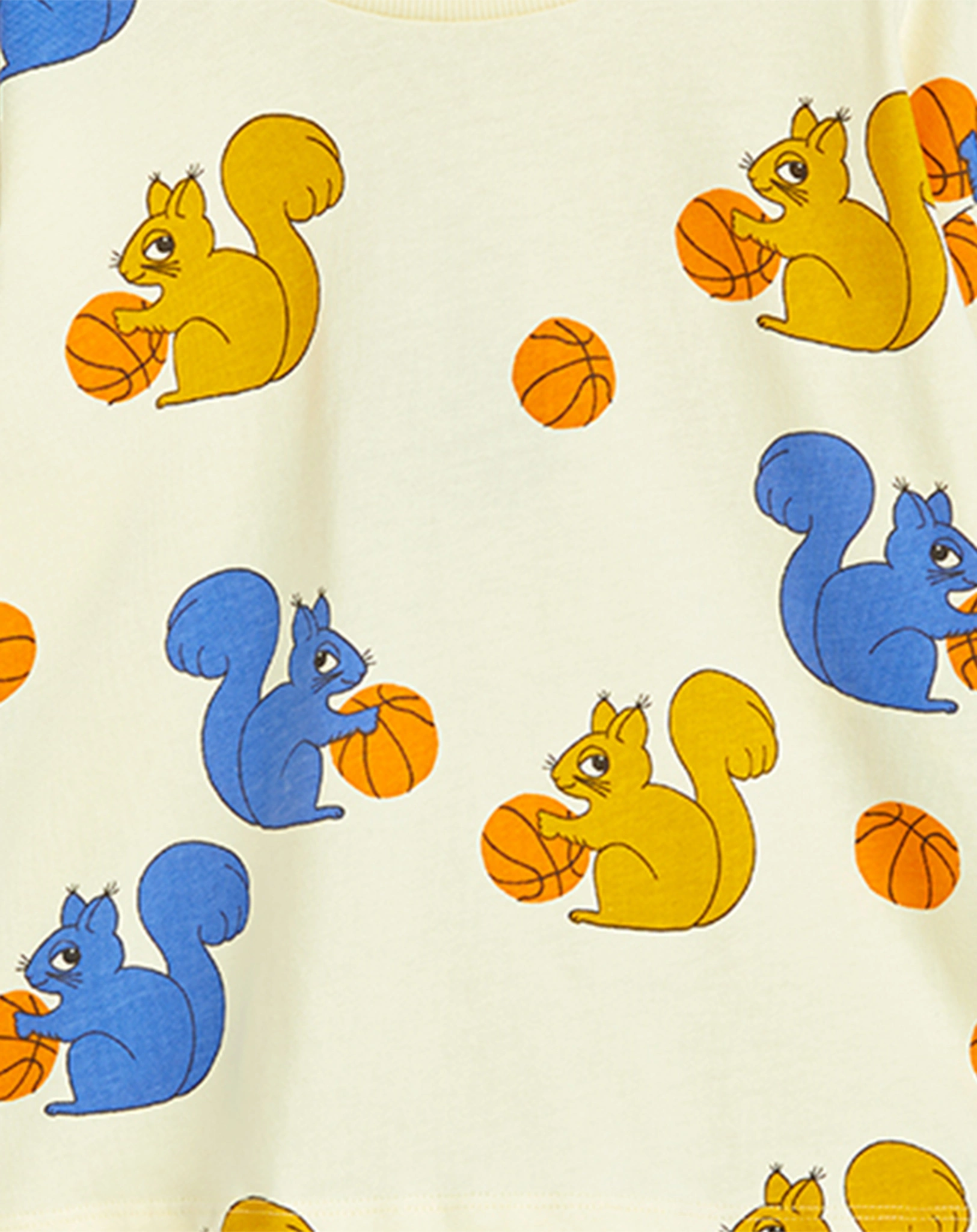 Langarmshirt SQUIRREL AOP in yellow