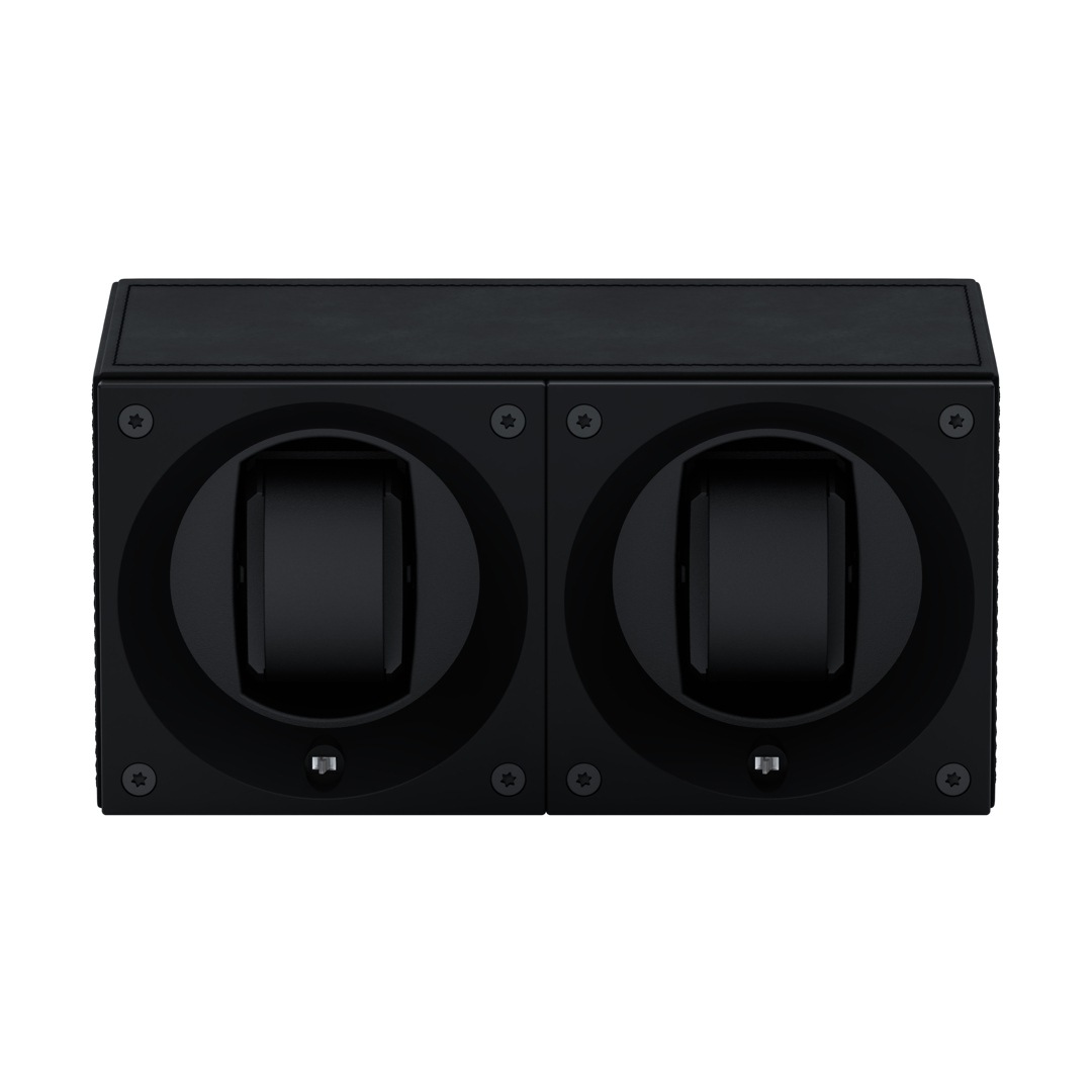 SwissKubik Masterbox Leder Schwarz - 2 Uhren