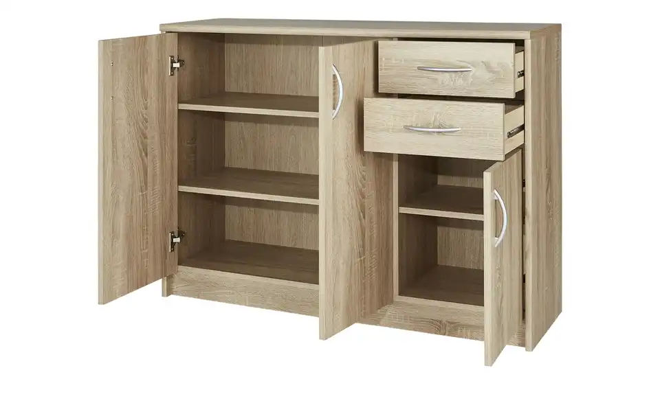 Kommode Sconto 85 cm Ausführung III (3 Türen, 2 Schubkästen)