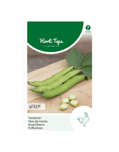 Hortitops Tuinbonen Witkiem - Groentezaden - 250 g