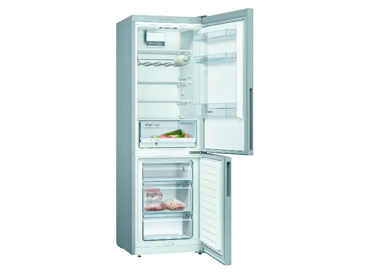 Bosch KGV36VIEAS Serie | 4, Fritstående køle- fryseskab med fryserum i bunden, 186 x 60 cm, inox-easyclean