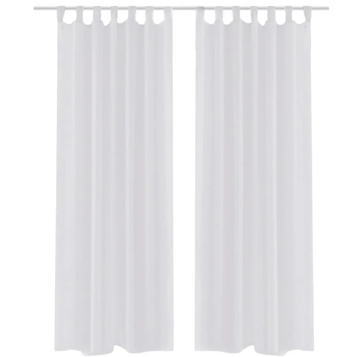 vidaXL Rideaux fins - Blanc - 140x175 cm