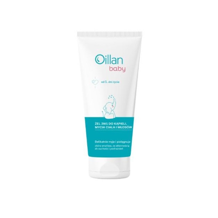Oillan Baby 3in1 Gel voor het wassen van lichaam en haar vanaf de eerste levensdag 200 ml