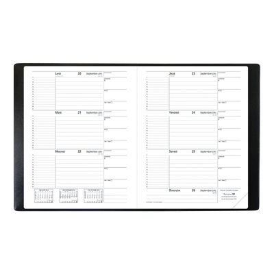 Agenda - semainier - 18 x 24 cm - disponible dans différentes couleurs - Quo Vadis Le Principal Impala
