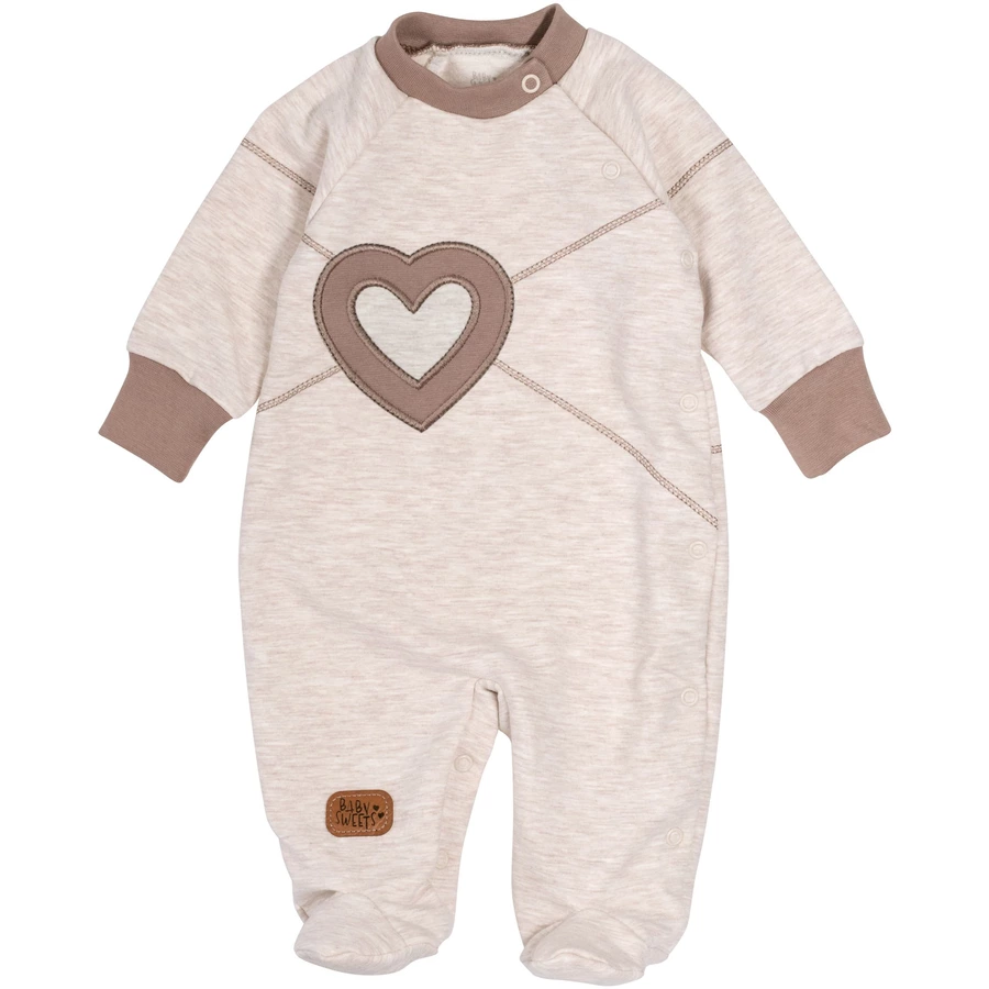 Baby Sweets Schlafanzug Patchwork Herzen beige