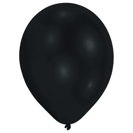 amscan Latexballons Schwarz 10 Stück, 27,5 cm