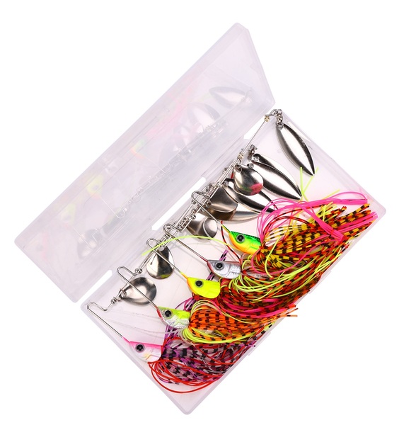 Coffret de spinnerbaits vibrants Fish4All 15g (5pcs)