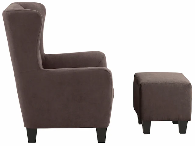 Home affaire Ohrensessel »Chilly, Sessel mit Hocker« Set, bestehend aus Sessel und Hocker, 2 Stk. tlg. in Cord und Microfaser-Bezug, Unser Dauertiefpreis