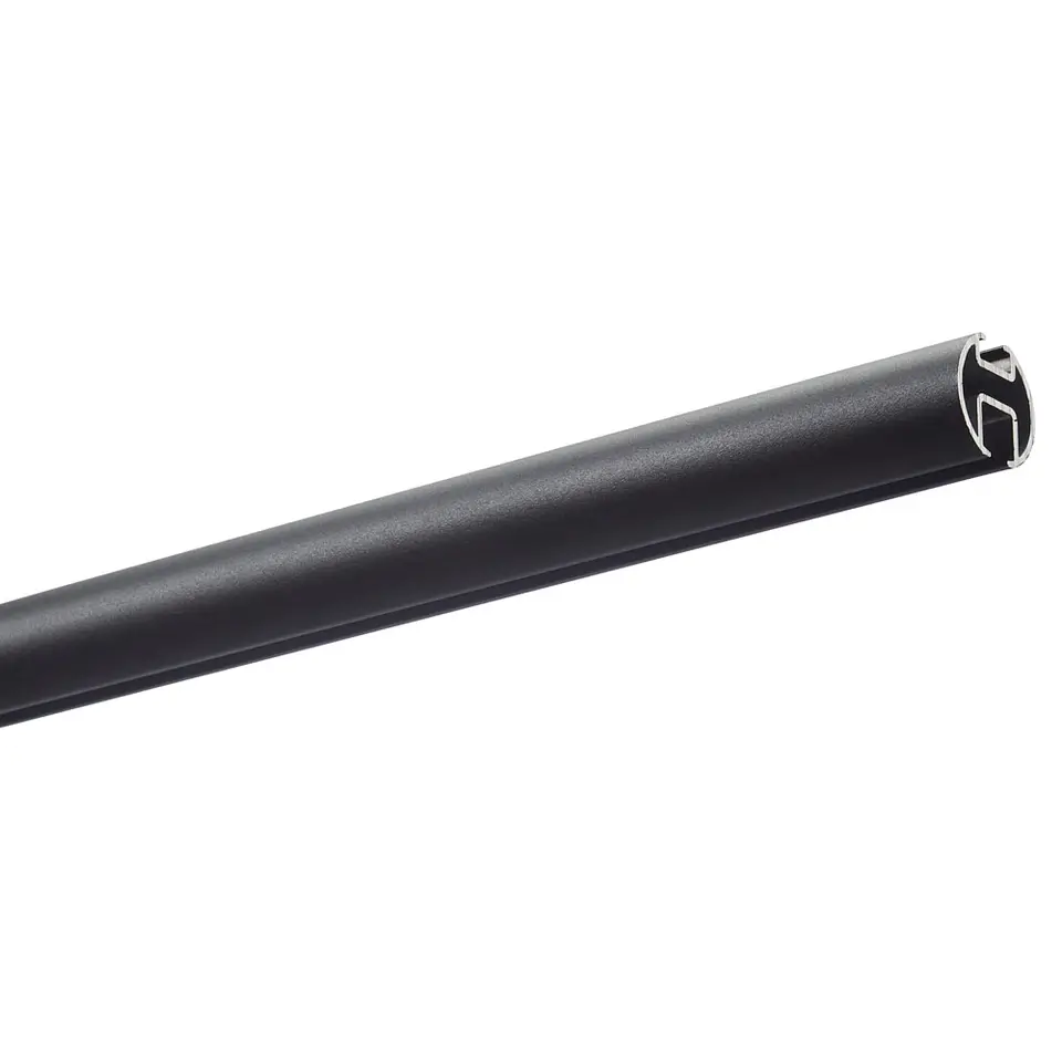 Railroedeset 200cm - zwart metaal - Ø28mm (2680220)