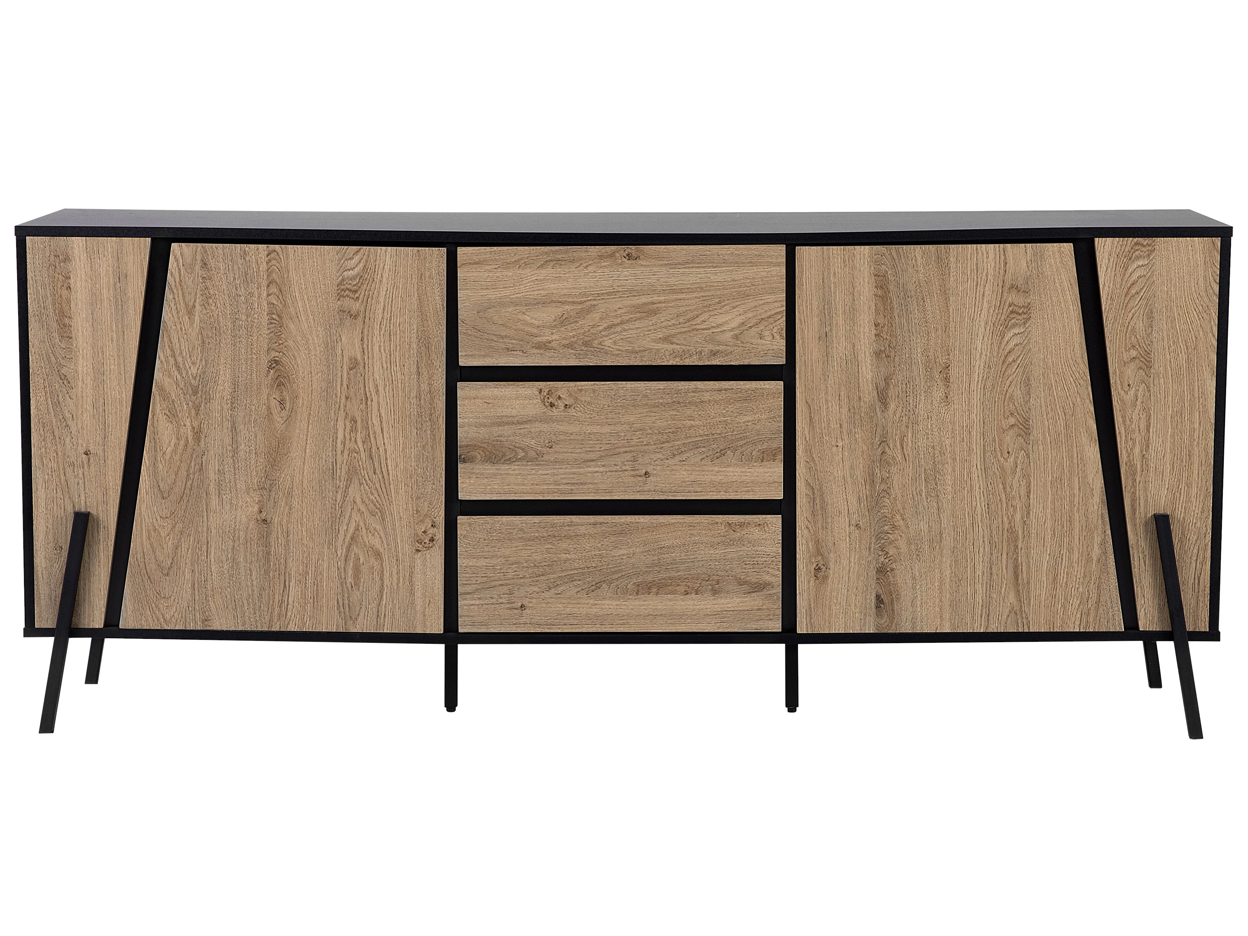 Dressoir met 2 deuren BLACKPOOL Bruin/zwart