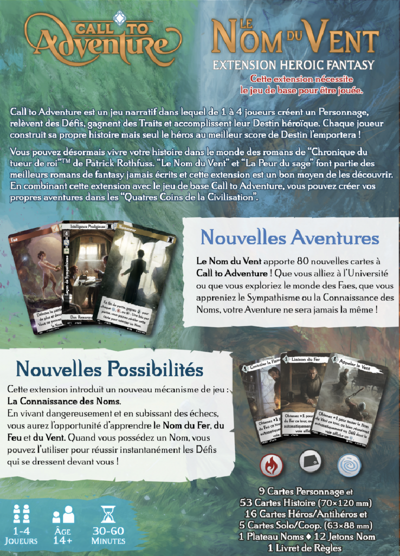 Call to adventure : Le nom du vent