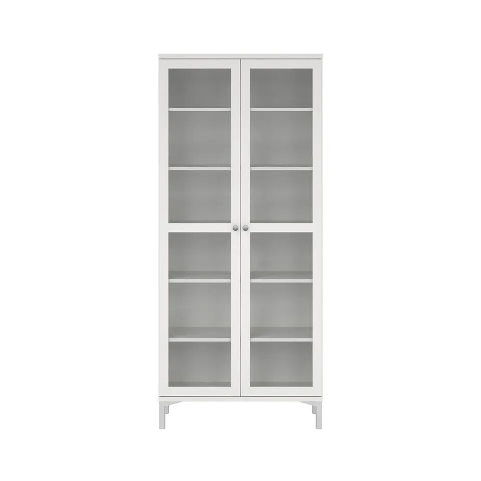 Hioshop Roma vitrinekast 2 deuren wit