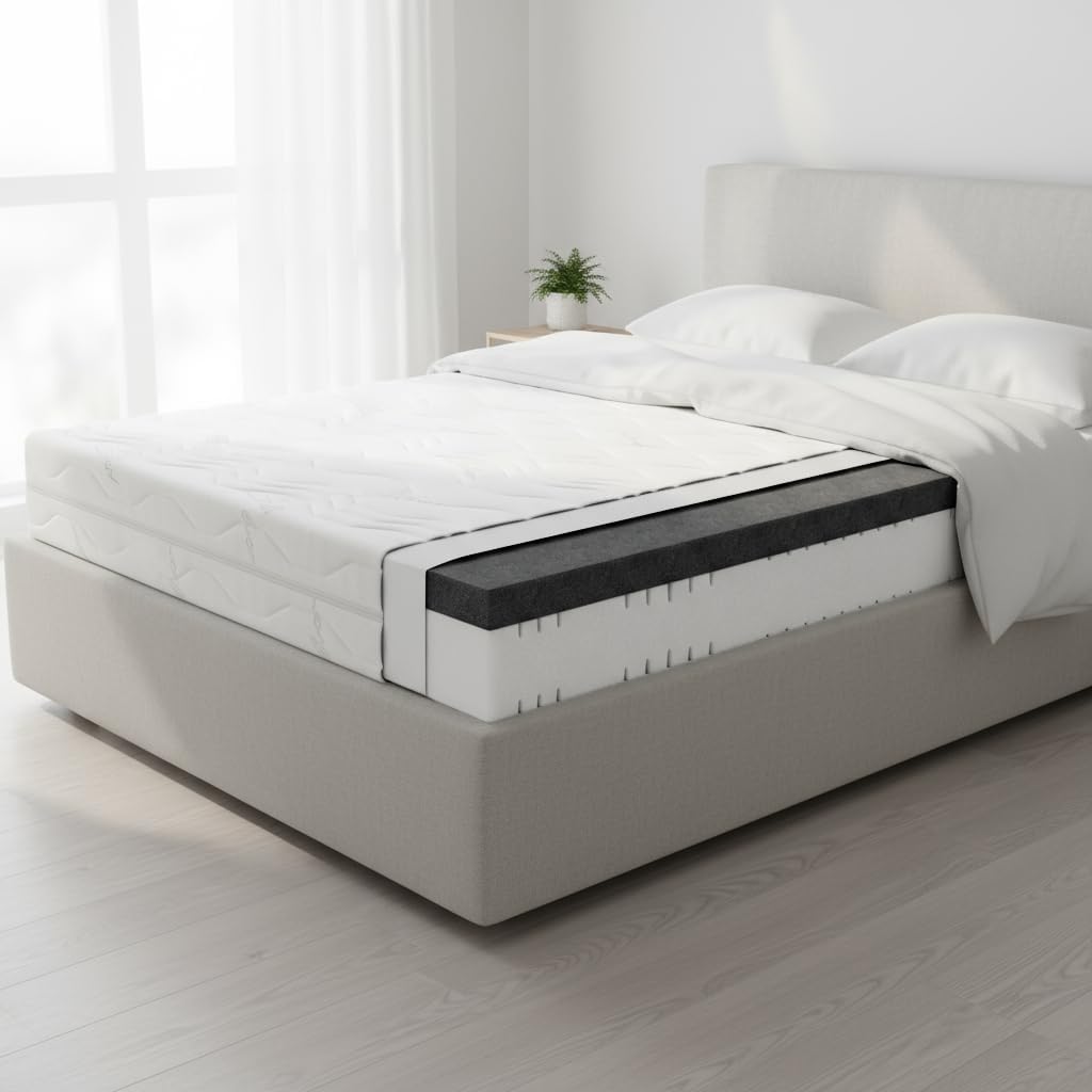 Matratze 90x200 cm H2/H3/H4/H5 – 7-Zonen Wendematratze Kaltschaum – 24 cm hoch – orthopädisch & ergonomisch – hart/weich – Öko-Tex Zertifiziert Schlafkomfort
