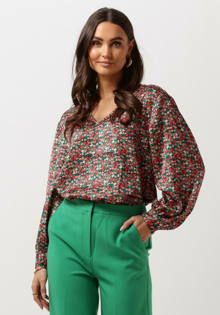 ANOTHER LABEL groene another label blouse filou flower top l/s