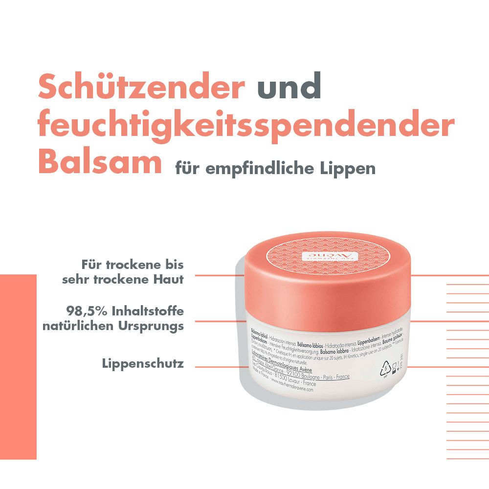 Avène Lippenbalsam 24h intensive Feuchtigkeit - für trockene Lippen