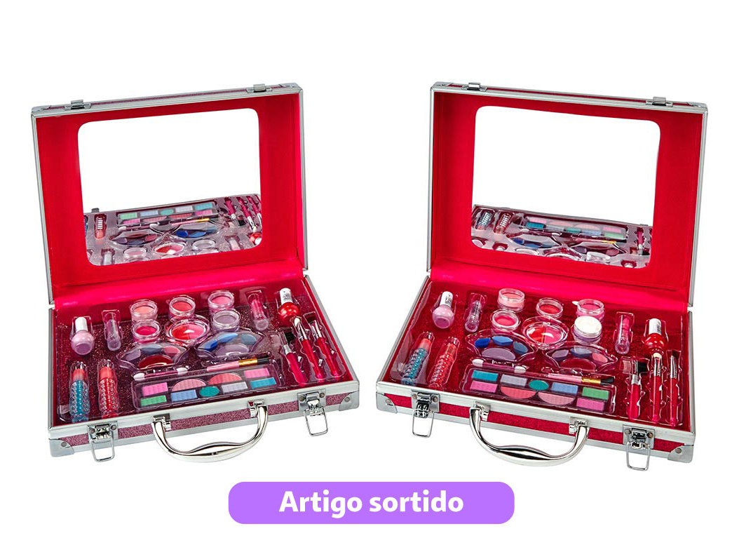 MALA COM MAQUILHAGEM E ESPELHO ONE TWO FUN