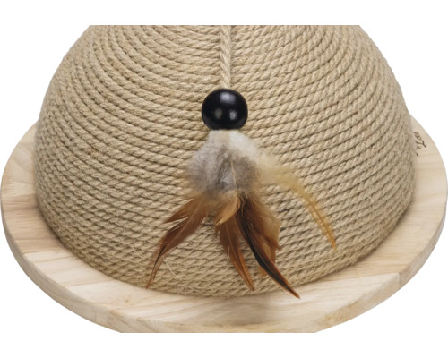 Krabmeubel ontworpen door Lotte, halve krabbal Vivi, 34,5 x 18,5 x 34,5 cm, sisal, hout