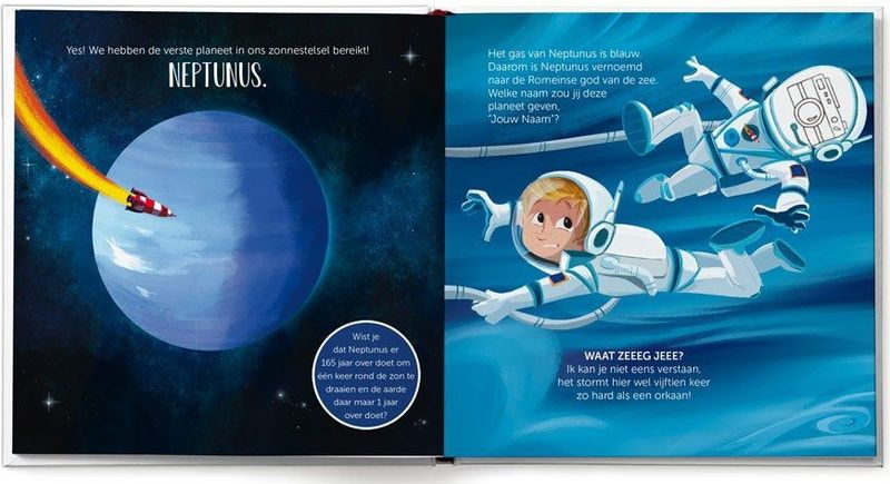 Boek met naam en foto - De kleine astronaut en naam - Hardcover