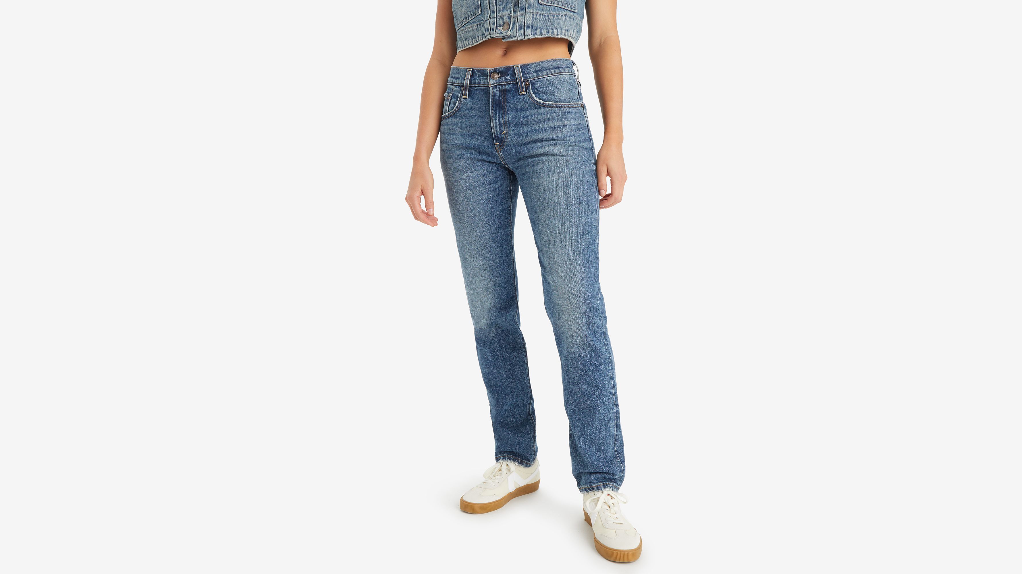 Jean Middy Straight - On Trend - Bleu