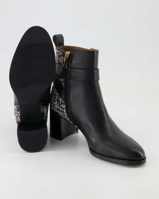 Konstantin Starke Mousse Nero / Tweed Melange Stiefeletten in Schwarz