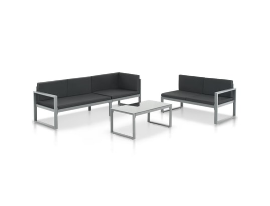 LES TENDANCES - Salon extérieur Salon de jardin-noir-2 places-90x50x40-318594