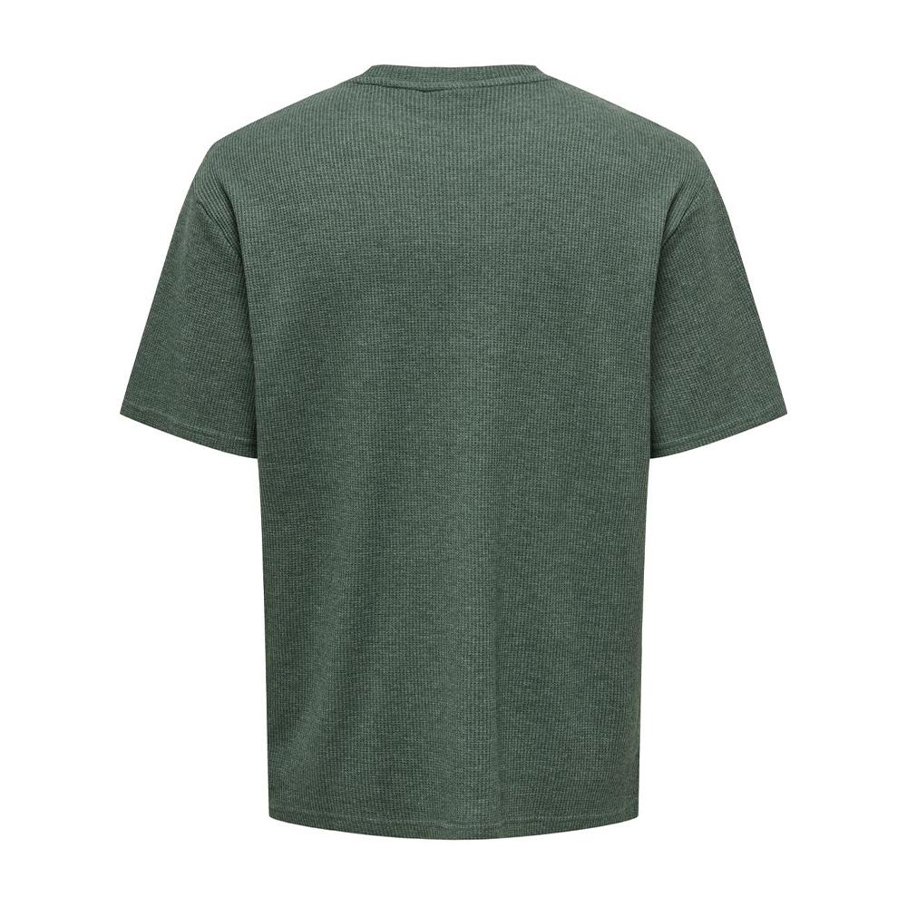 Only & Sons T-shirt Vert Homme Only & Sons Waffle