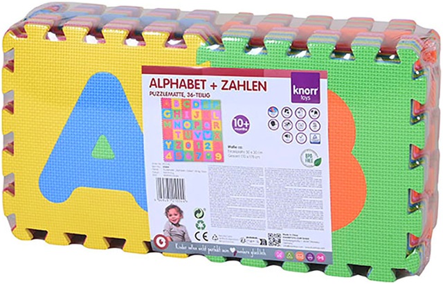 Knorrtoys® Puzzle »Zahlen und Buchstaben« Puzzlematte, Bodenpuzzle