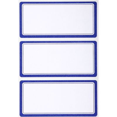 Apli Agipa - 24 Étiquettes scolaires cadre bleu - 34 x 75 mm - réf 111951