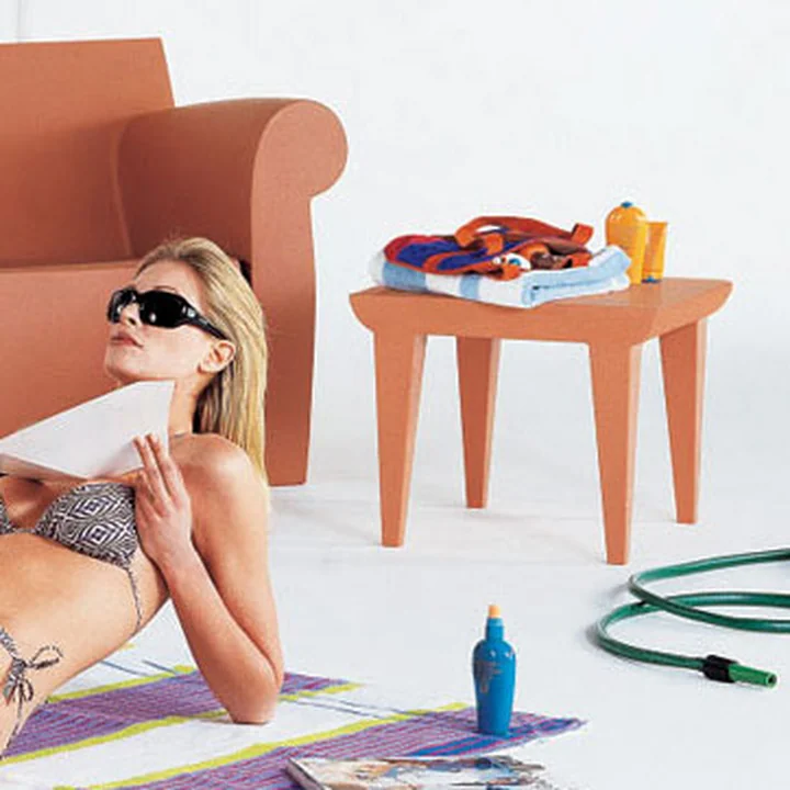 Kartell - Bubble Club Tisch, zinkweiss