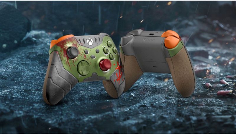 Microsoft - Xbox Doom The Dark Ages Limited Edition Controller - Grijs - Kunststof