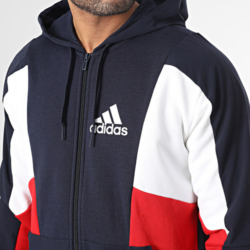 Veste Zippée Tricolore HY5935 Bleu Marine