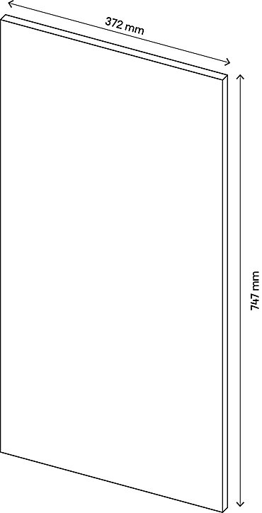 Porte battante blanche GoodHome Atomia H 74,7 x L. 37,2 cm