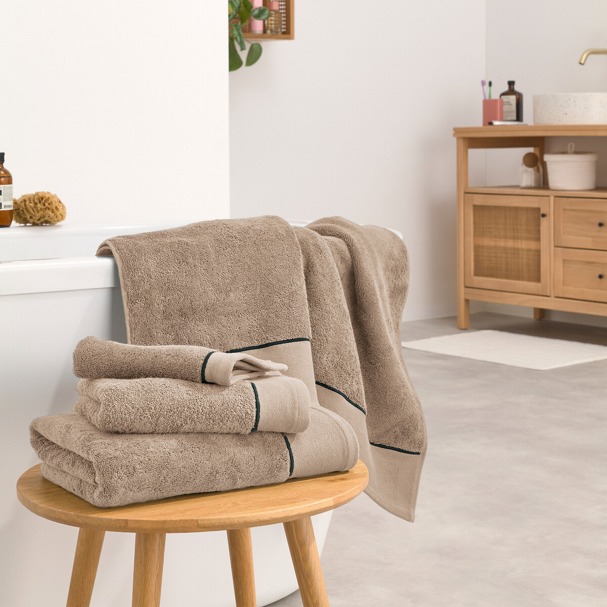 LA REDOUTE INTERIEURS<br>Toalha de banho maxi Victor 675 g/m2