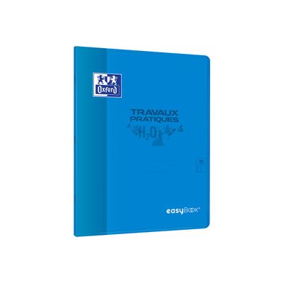 Oxford EasyBook - Cahier polypro de travaux pratiques (TP) - 24 x 32 cm - 80 pages - grands carreaux (Seyes)/uni - disponible dans différentes couleurs