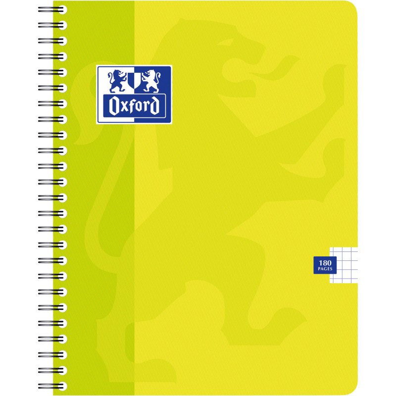 Cahier spirale Oxford Office 17 x 22 cm - petits carreaux - 180 pages