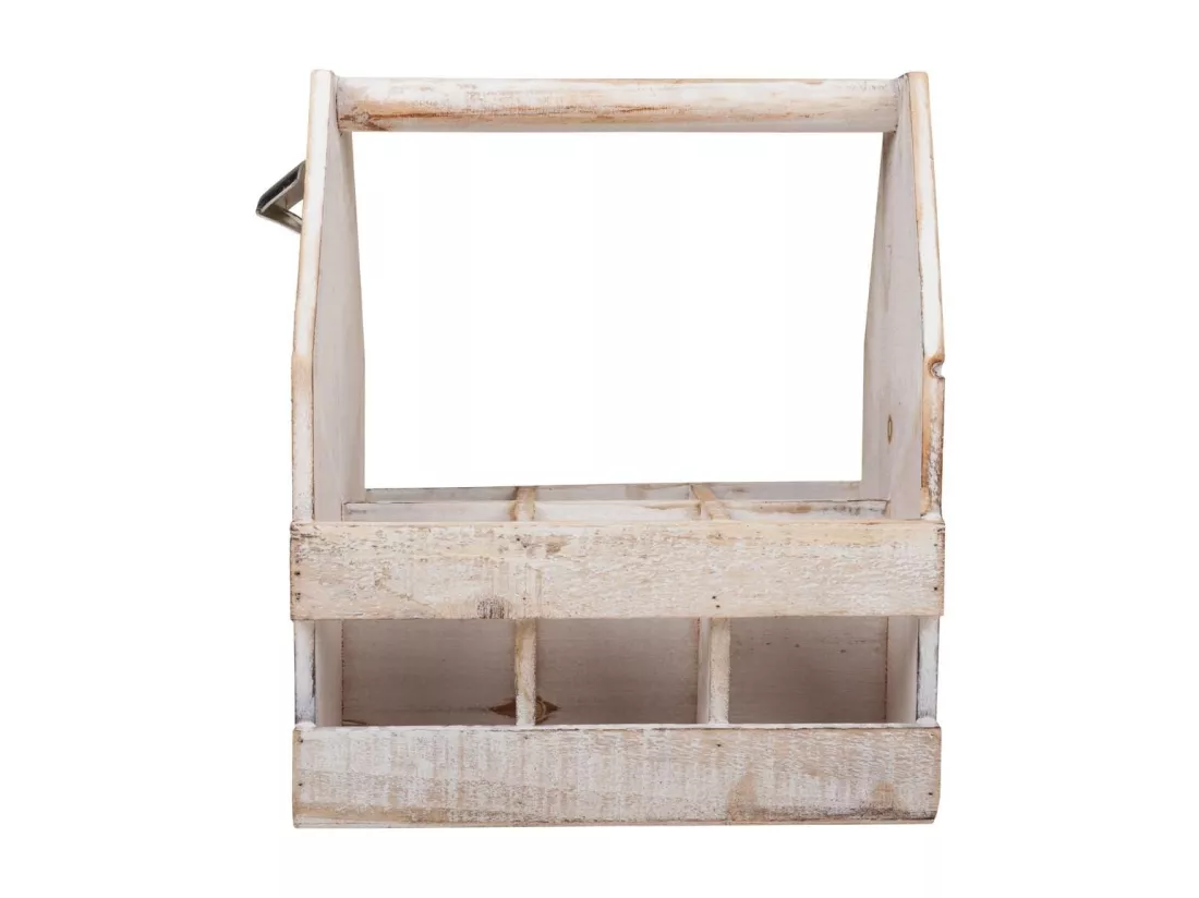 Casier à bouteilles en bois marron 27x19x33h