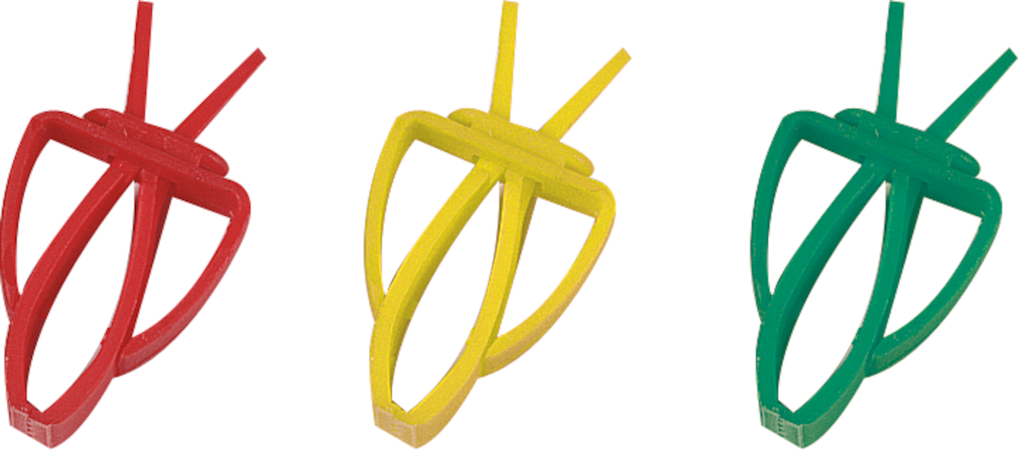 Flamingo f-101005 - Agrafe universelle Jaune & Vert & Rouge