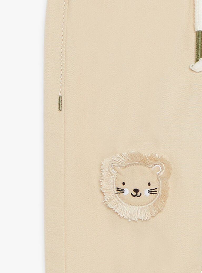 Pantalon beige clair en twill