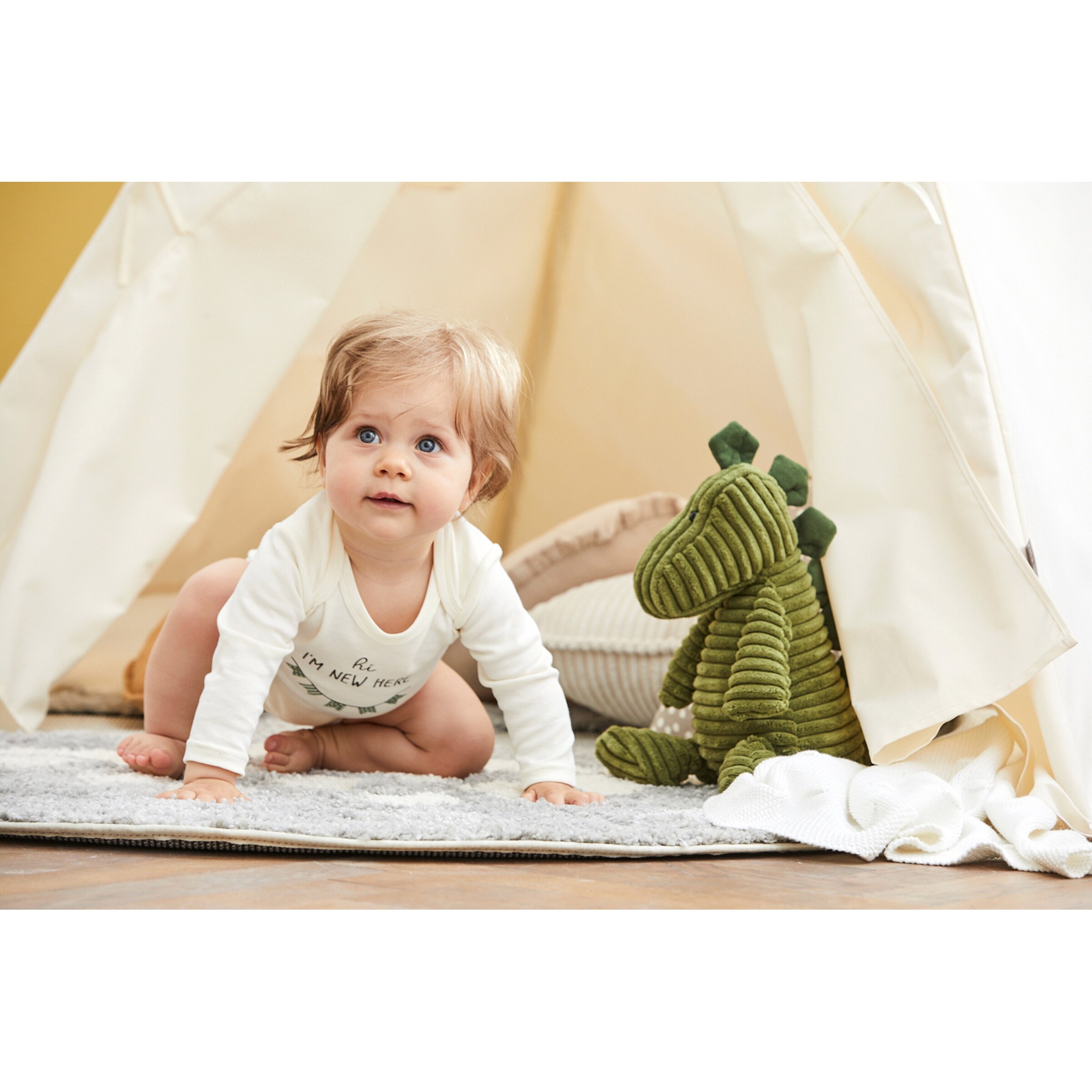 Bornino - Lieblinge Body langarm I´m new here natur