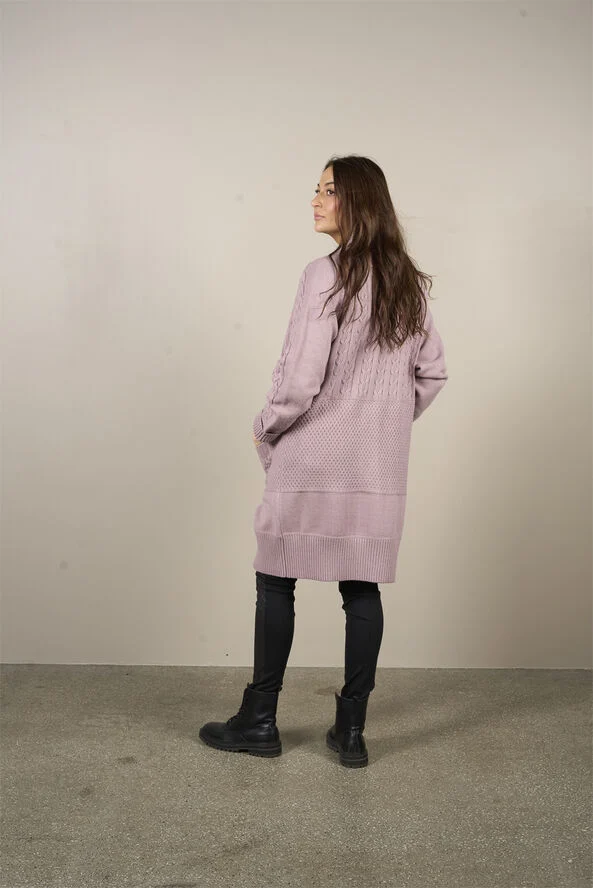 NÜ Denmark Vibe Cardigan knit Dusty purple mix