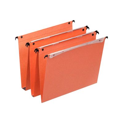 Esselte Dual - 25 Dossiers suspendus pour tiroirs - fond 30 mm - orange
