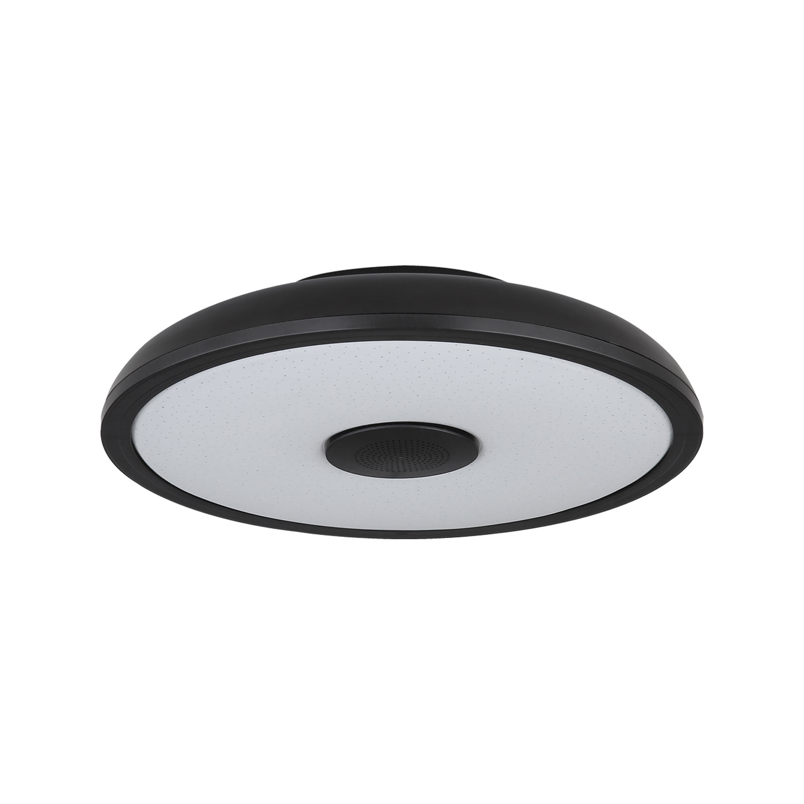 RGB-LED-Deckenleuchte - schwarz-weiß - Bluetooth-Lautsprecher - 28 cm