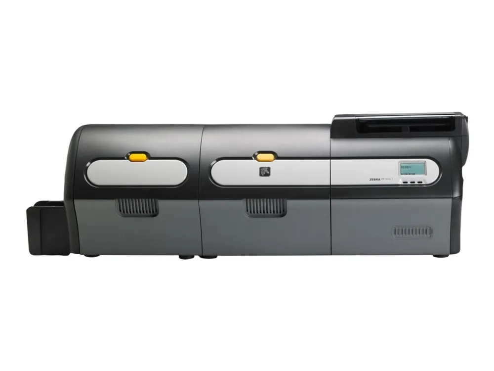Zebra ZXP Series 7 - Plastikkortprinter - farve - blæksubliminering/termisk transfer - CR-80 Card (85.6 x 54 mm) - 300 dpi - op til 1375 kort/time (mono) / op til 300 kort/time (farve) - kapacitet: 200 kort - USB 2.0, LAN, Wi-Fi